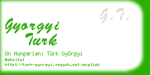 gyorgyi turk business card