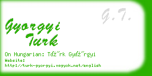 gyorgyi turk business card